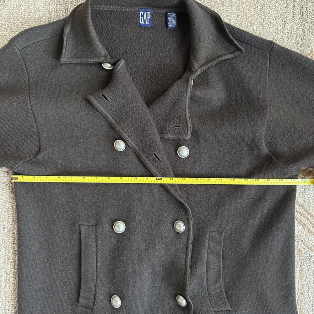 Wool Lagenlook Oversized Double Breasted Soft Layer Coat Jacket Minimalist M - Picture 13 of 13